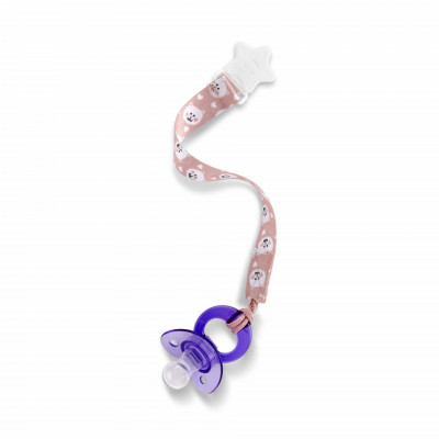 Lantisor pentru suzeta din material textil BabyJem Bear (Culoare: Multicolor) foto
