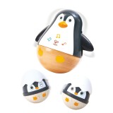 Jucarie din lemn - Familia de Pinguini Hopa Mitica