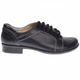 Pantofi dama, model casual, din piele naturala, cusatura alba, BOB, P53NABOX