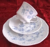 SET MIC DEJUN PORTELAN MITTERTEICH BAVARIA DECOR CU TRANDAFIRI SI FLORI DE NU MA UITA