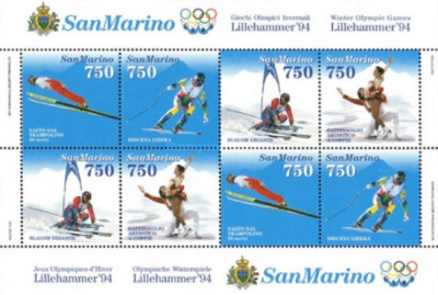 San Marino 1994 - JO de iarna Lillehammer bloc neuzat foto