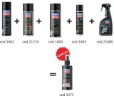 Liqui Moly Pachet Intretinere Motorbike: Spray Lanț, Ulei Filtru Aer, Curățare Cască, Soluție Vopsea &amp; Curățare Vizieră