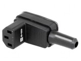 Conector alimentare AC mufă mamă 10A 250VAC IEC 60320 8,5mm