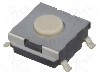 Microintrerupator, 6x6mm, OFF-(ON), SPST-NO, OMRON OCB - B3FS-1002