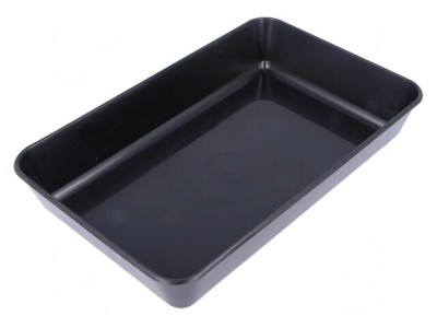 Cuvă ESD Polistiren Neagră 250x125x34mm foto