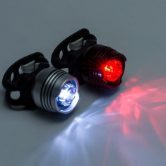 Set lumini LED siguranta pentru bicicleta, Fata si Spate foto
