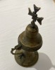 Obiect cult liturgic bronz frumos lucrat - ptr ars tăm&acirc;ie, folosit h 18 cm