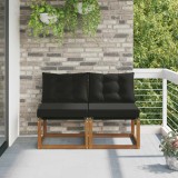 vidaXL 2 Bucată Canapea centrală pentru exterior 900607