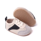 Cumpara ieftin Adidasi crem cu negru si gri - Sporty (Marime Disponibila: 3-6 luni (Marimea 18