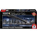 Cumpara ieftin Puzzle panoramic Schmidt - Manfred Voss: New York, Dark Night, 1000 piese
