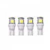 Set 4x Bec LED Auto T10 W5W 12V cu Lumina Alb Rece 6000K, IPF