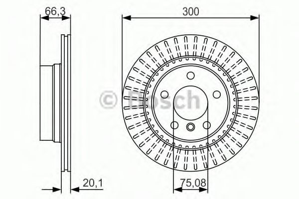 Disc frana BMW Seria 1 (F20) (2010 - 2016) BOSCH 0 986 479 044