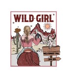 Cumpara ieftin Sticker decorativ Wild Girl, Multicolor, 60 cm, 3911ST, Oem