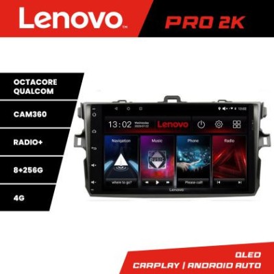 Navigatie Toyota Corolla Lenovo Kit-063 8 core QLED 2K 8+256 360 Android Waze USB Navigatie Internet Youtube Radio CarStore Technology foto