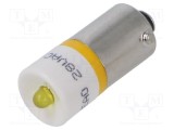 Lampă LED galbenă BA9S 28V EAO OptoHiT 1 diodă