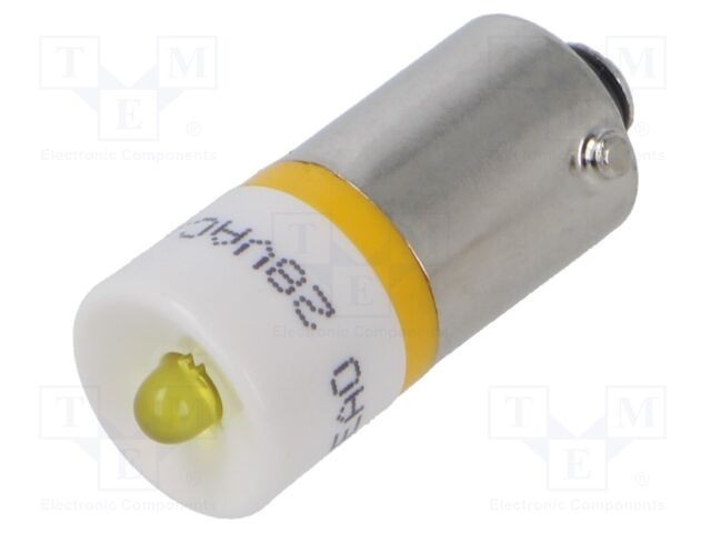 Lampă LED galbenă BA9S 28V EAO OptoHiT 1 diodă