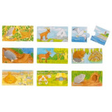 Set de 9 puzzleuri Unde locuiesc animalele?, Goki