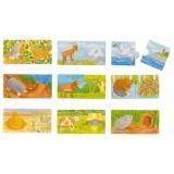 Set de 9 puzzleuri Unde locuiesc animalele?, Goki