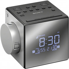 Radio cu ceas Sony ICFC1PJ, cu proiectie si alarma, Negru