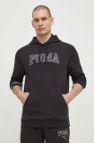 Puma bluză SQUAD bărbați, culoarea negru, cu glugă, imprimeu 678969