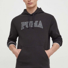 Puma bluză SQUAD bărbați, culoarea negru, cu glugă, imprimeu 678969