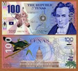 !!! FANTASY NOTE = REPUBLICA TEXAS - 100 DOLARI - 2024 - UNC / POLIMER