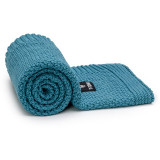 T-TOMI Knitted Blanket Petrol blue pled &icirc;mpletit 80x100 cm