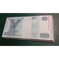 Congo Democratic 2022 - 100 francs, UNC (100 bucati)