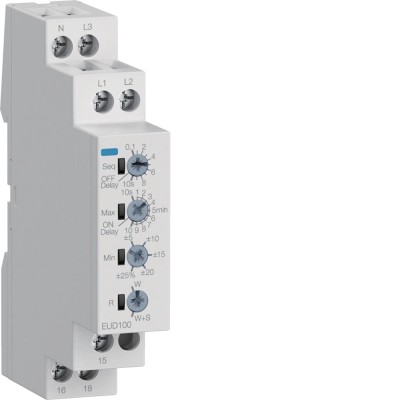 Releu de control al tensiunii si fazei 1P+N 3P(N) Hager EUD100 foto