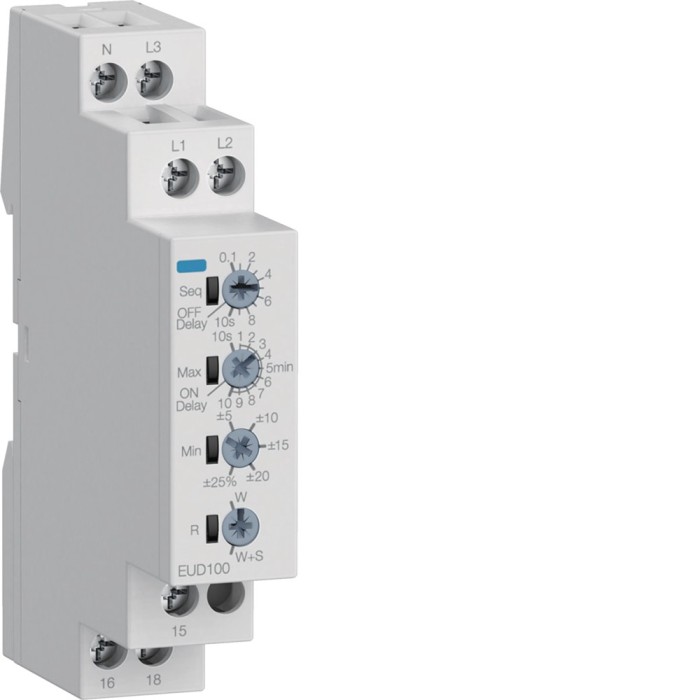 Releu de control al tensiunii si fazei 1P+N 3P(N) Hager EUD100
