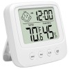 Termometru Higrometru Ceas 3in1 Dactylion, Celsius/Fahrenheit, Afisaj LCD, Indicator Confort, Alarma, Interior, Alb