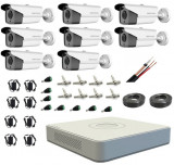 Kit sistem complet 8 camere supraveghere Hikvision 1080P 80 m IR lentila 3.6mm SafetyGuard Surveillance