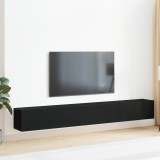 Set de cabinet TV 3 piese vidaXL negru din lemn ingineresc