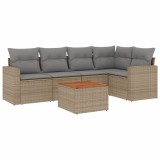 Cumpara ieftin Patio Sofa Set 5-Locuri Combinatie bej si gri