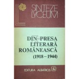 Eugen Marinescu - Din presa literara romaneasca (1918 - 1944) (Editia: 1986)
