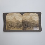 Fotografie de colectie stereoscopica, Privind spre Varful Matterhorn, Elvetia, Europa, ca. 1905-1910