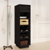 Gossi pantofar, negru, 34x30x105 cm, lemn masiv de pin