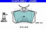 Set placute frana,frana disc VW GOLF IV (1J1) (1997 - 2005) ATE 13.0470-2886.2