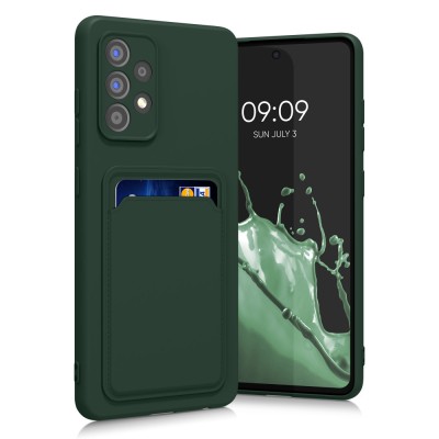Husa Kwmobile pentru Samsung Galaxy A52/Galaxy A52 5G/Galaxy A52s 5G, Silicon, Verde, 55083.80 foto
