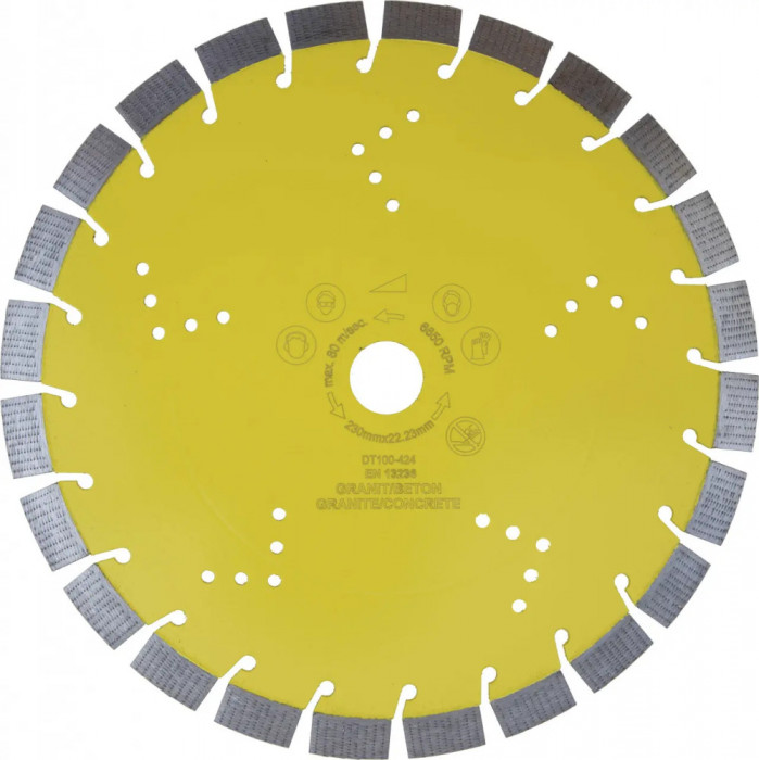 Disc DiamantatExpert pt. Beton armat &amp; Granit - Line-up Tech 230x22.2 (mm) Super Premium - DXDH.1004.230