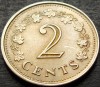 Moneda 2 CENTI - MALTA, anul 1972 * cod 366, Europa