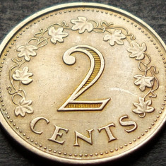 Moneda 2 CENTI - MALTA, anul 1972 * cod 366