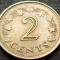 Moneda 2 CENTI - MALTA, anul 1972 * cod 366