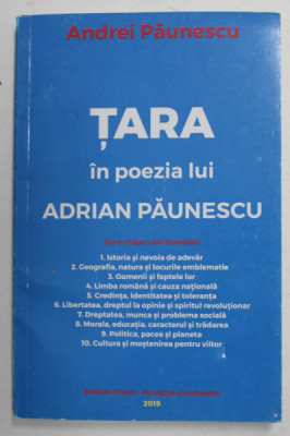 TARA IN POEZIA LUI ADRIAN PAUNESCU de ANDREI PAUNESCU , 2019 foto