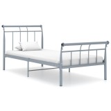Cumpara ieftin Cadru de pat, gri, 100x200 cm, metal