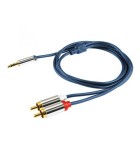 Cablu audio HiFi stereo Jack 3.5 mm - 2x RCA 4m dublu ecranat HOME
