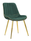 Mauro Ferretti SCAUN PARIS VERDE/AURIU SET 2 BUC CM 51X59X79