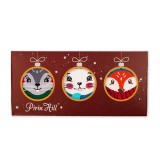 Cutie cu 3 perechi de șosete de Crăciun din bambus - Șoarece, Iepure, Vulpe 39-42