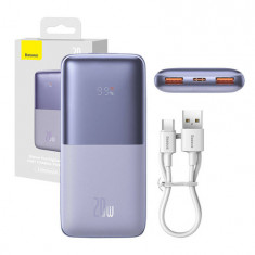 Baseus Bipow Pro Powerbank 10000mAh, 2xUSB, USB-C, 20W (violet)