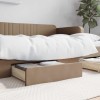 VidaXL Sertare de pat, 2 buc, capucino, lemn prelucrat/piele ecologică 833925